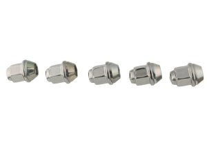 Ford Mustang Lug Nut Kit - Ford Racing - Steel Lug Nut w/Polished Stainless Steel Cap, Conical Seat - 60 Degree, 13/16 in. Hex - `64-`14